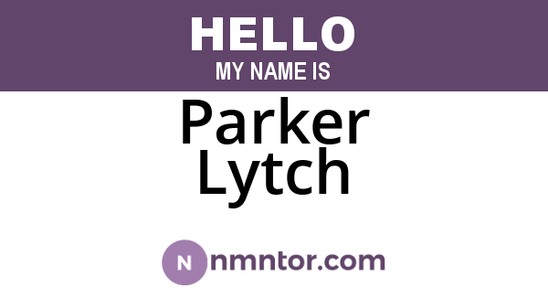 Parker Lytch