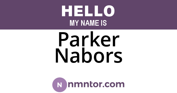 Parker Nabors