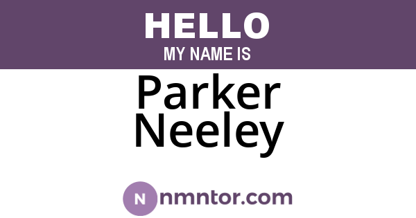 Parker Neeley