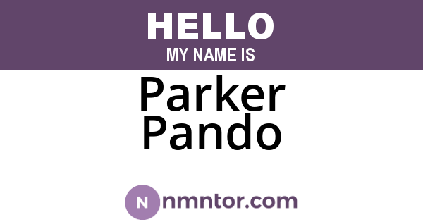 Parker Pando
