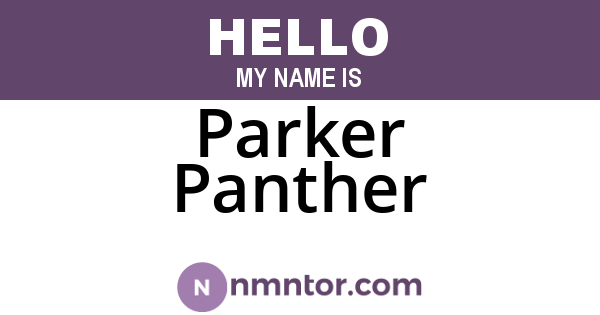 Parker Panther