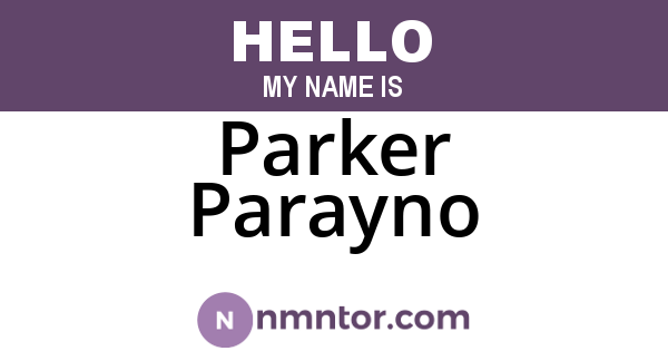 Parker Parayno