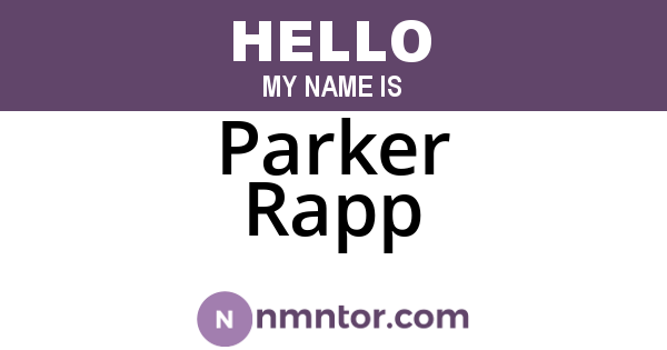 Parker Rapp