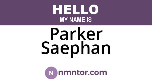 Parker Saephan