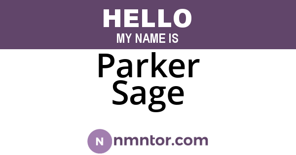 Parker Sage