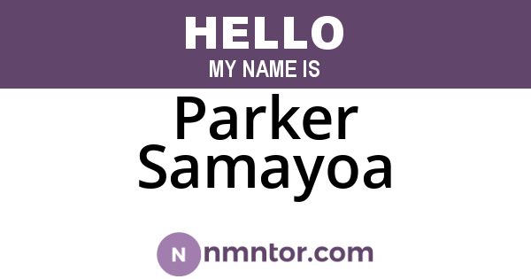 Parker Samayoa