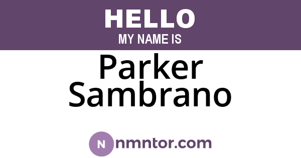 Parker Sambrano