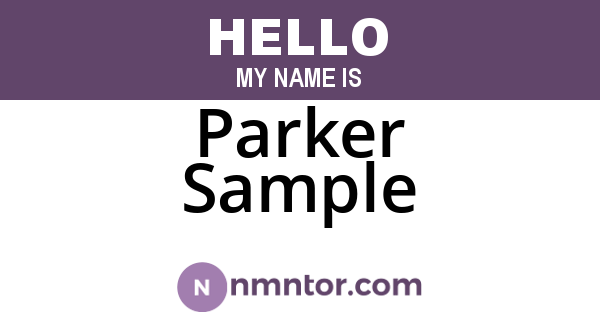 Parker Sample
