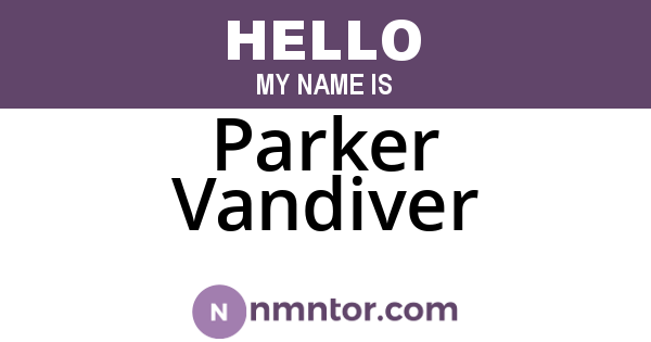 Parker Vandiver