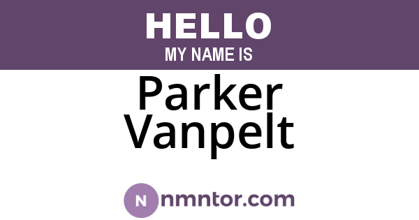 Parker Vanpelt