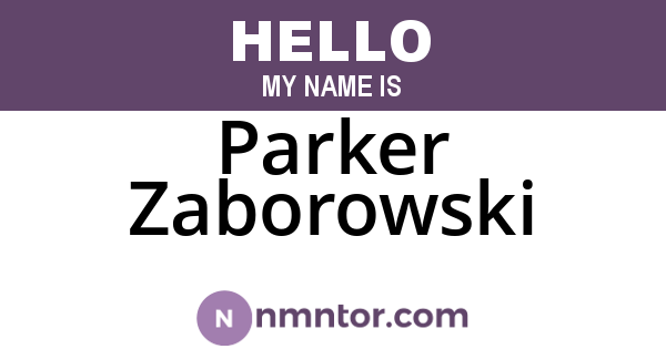 Parker Zaborowski