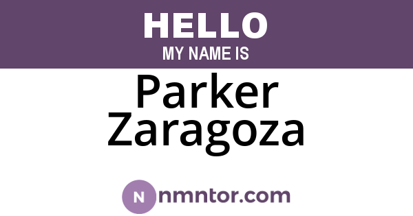 Parker Zaragoza