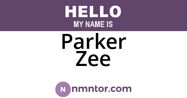 Parker Zee