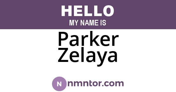 Parker Zelaya