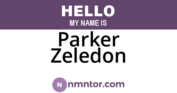 Parker Zeledon
