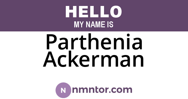 Parthenia Ackerman