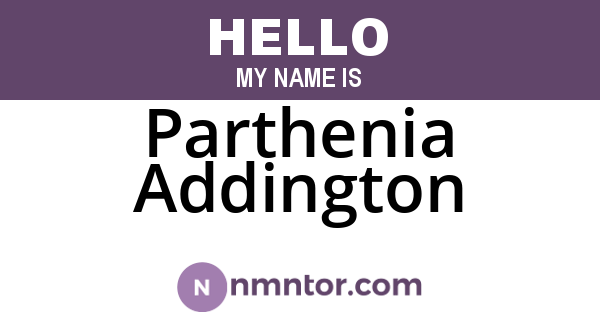 Parthenia Addington