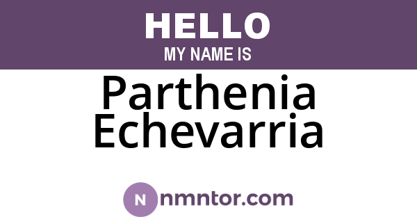 Parthenia Echevarria