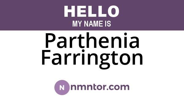 Parthenia Farrington