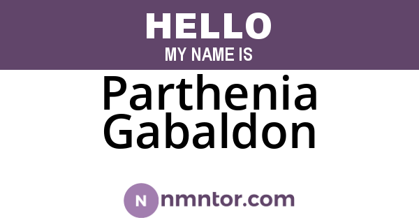 Parthenia Gabaldon