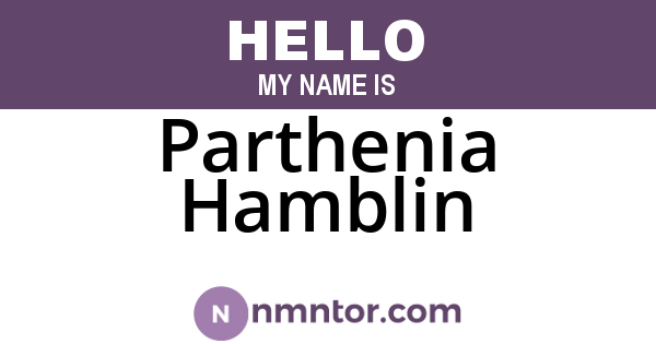 Parthenia Hamblin