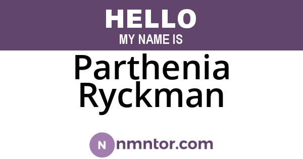 Parthenia Ryckman