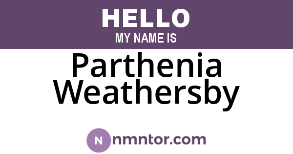 Parthenia Weathersby