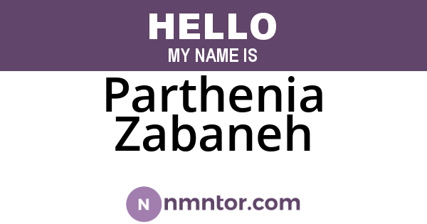 Parthenia Zabaneh