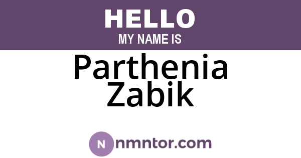 Parthenia Zabik