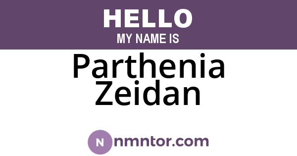 Parthenia Zeidan