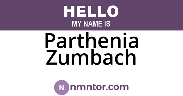 Parthenia Zumbach