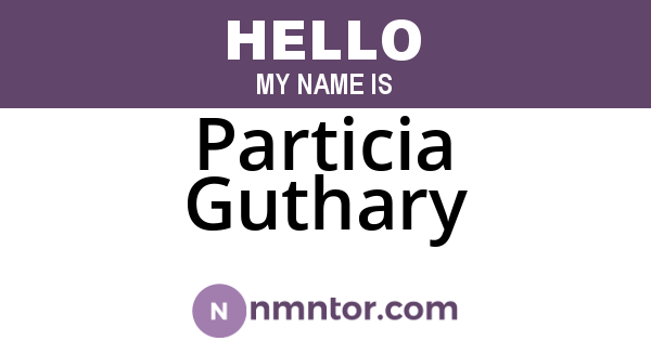 Particia Guthary