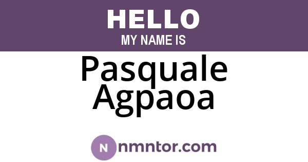 Pasquale Agpaoa