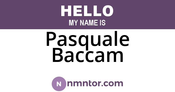 Pasquale Baccam