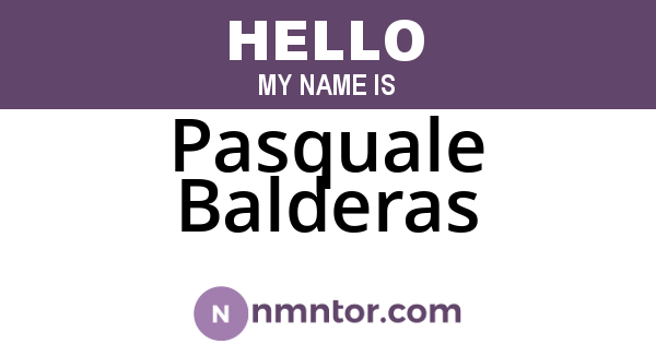 Pasquale Balderas