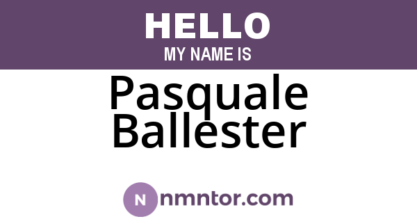 Pasquale Ballester