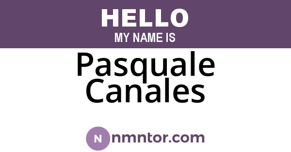 Pasquale Canales
