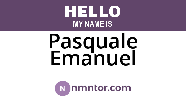 Pasquale Emanuel