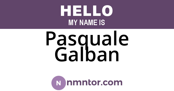 Pasquale Galban