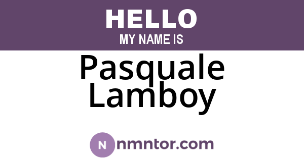 Pasquale Lamboy