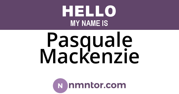 Pasquale Mackenzie