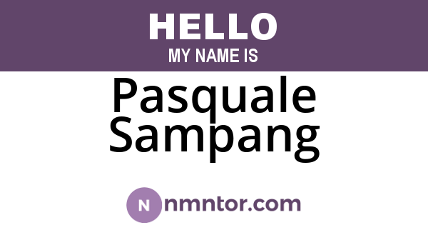 Pasquale Sampang