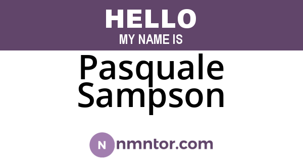 Pasquale Sampson