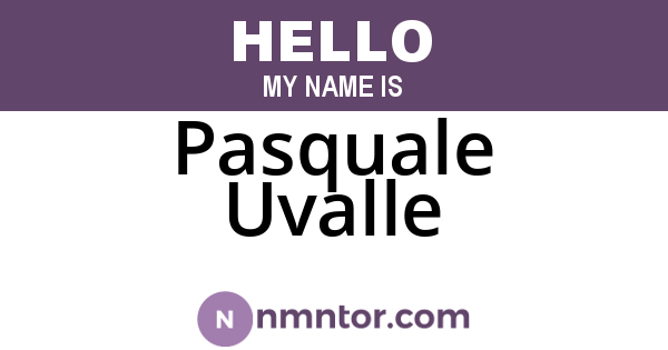 Pasquale Uvalle