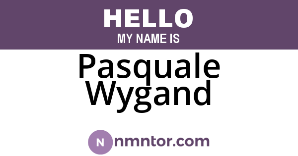 Pasquale Wygand