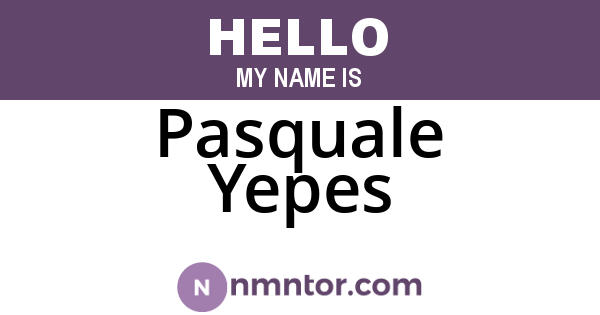 Pasquale Yepes
