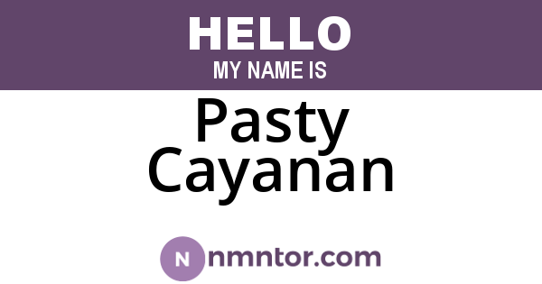 Pasty Cayanan