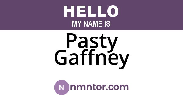 Pasty Gaffney