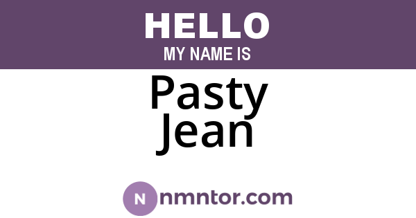 Pasty Jean