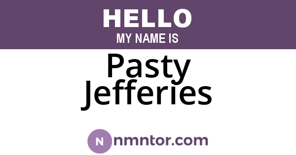 Pasty Jefferies